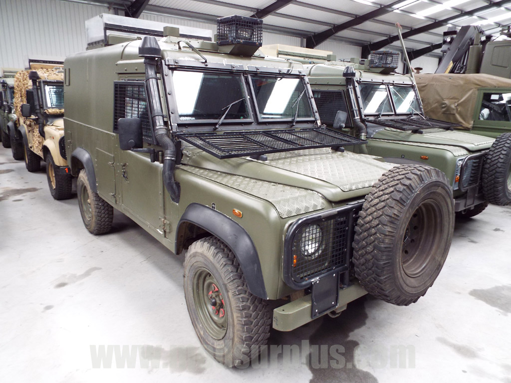 Land Rover Snatch 2A Armoured Defender 110 300TDi  - 15179 - Govsales of mod surplus ex army trucks, ex army land rovers and other military vehicles for sale