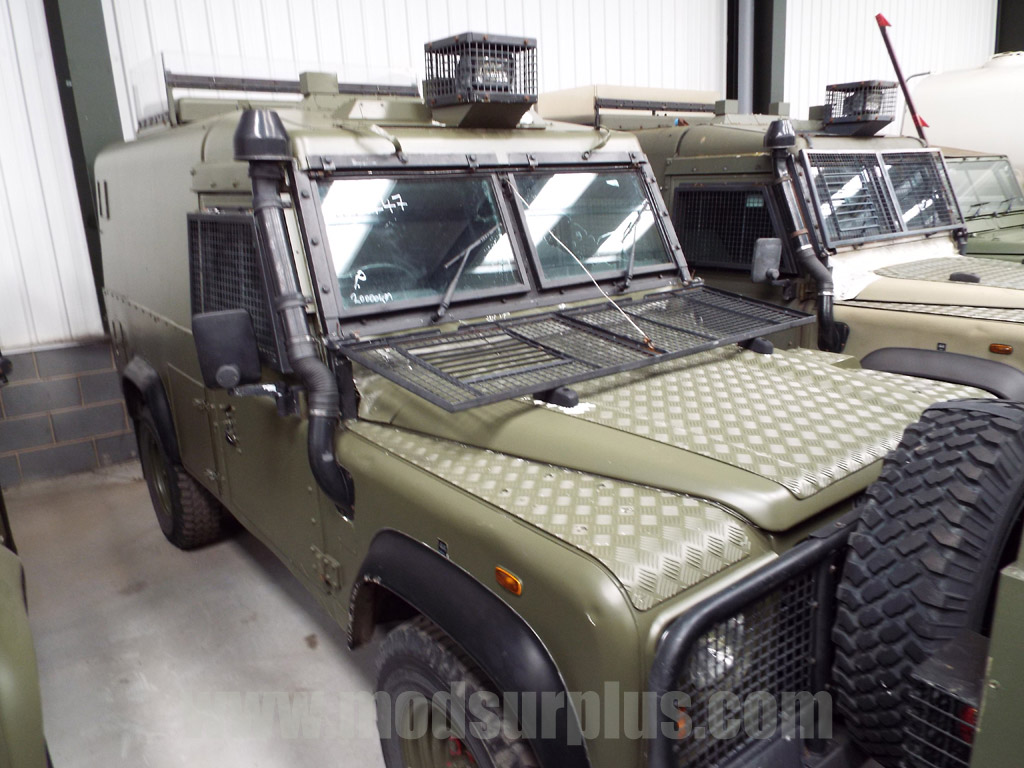 Land Rover Snatch 2A Armoured Defender 110 300TDi  - 15168 - Govsales of mod surplus ex army trucks, ex army land rovers and other military vehicles for sale