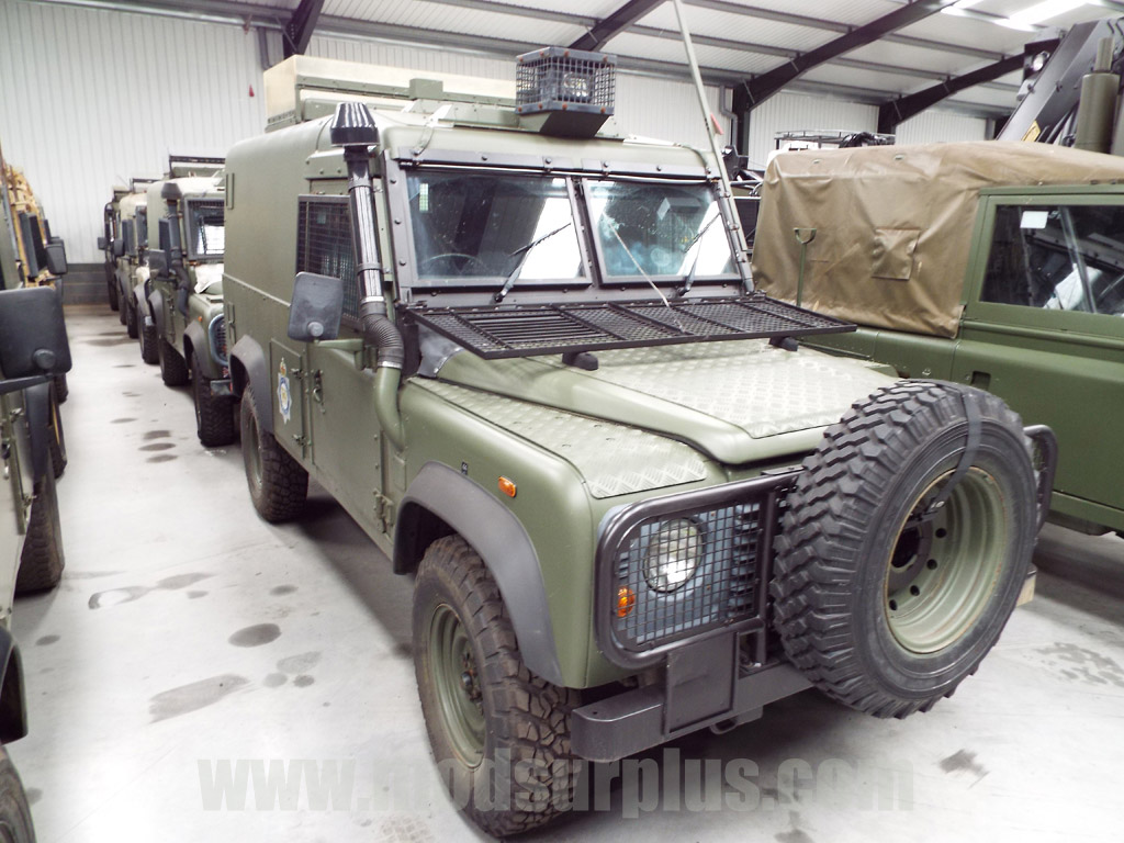 Land Rover Snatch 2A Armoured Defender 110 300TDi  - 15062 - Govsales of mod surplus ex army trucks, ex army land rovers and other military vehicles for sale