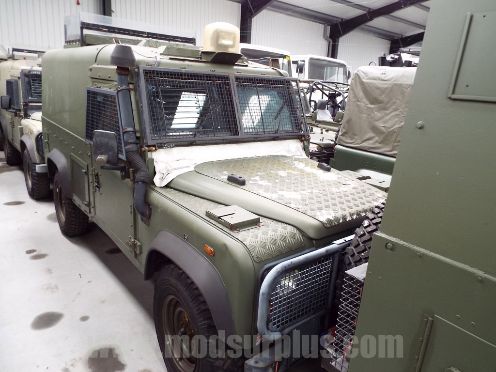 Land Rover Snatch 2A Armoured Defender 110 300TDi  - 14891 - Govsales of mod surplus ex army trucks, ex army land rovers and other military vehicles for sale