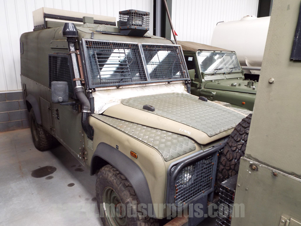Land Rover Snatch 2A Armoured Defender 110 300TDi  - 15096 - Govsales of mod surplus ex army trucks, ex army land rovers and other military vehicles for sale