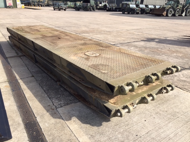 Pair of heavy duty  alloy bridge ramps - Govsales of mod surplus ex army trucks, ex army land rovers and other military vehicles for sale