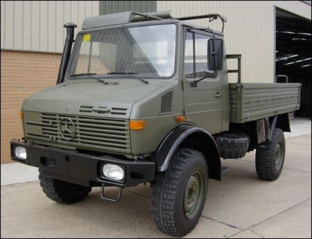 Mercedes Unimog U1300L 4x4 Drop Side Cargo Truck