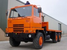 Bedford TM 6x6 Flat Bed Crane Truck with Atlas Crane