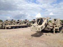 M1000 Semi-trailer, 80-ton 40-wheel, heavy equipment transporter