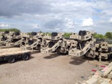 M1000 Semi-trailer, 80-ton 40-wheel, heavy equipment transporter