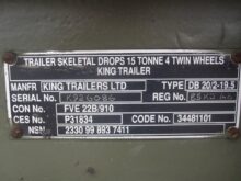 King 20ft container drawbar trailer