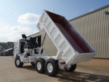 Volvo FL12 tipper with protected cab